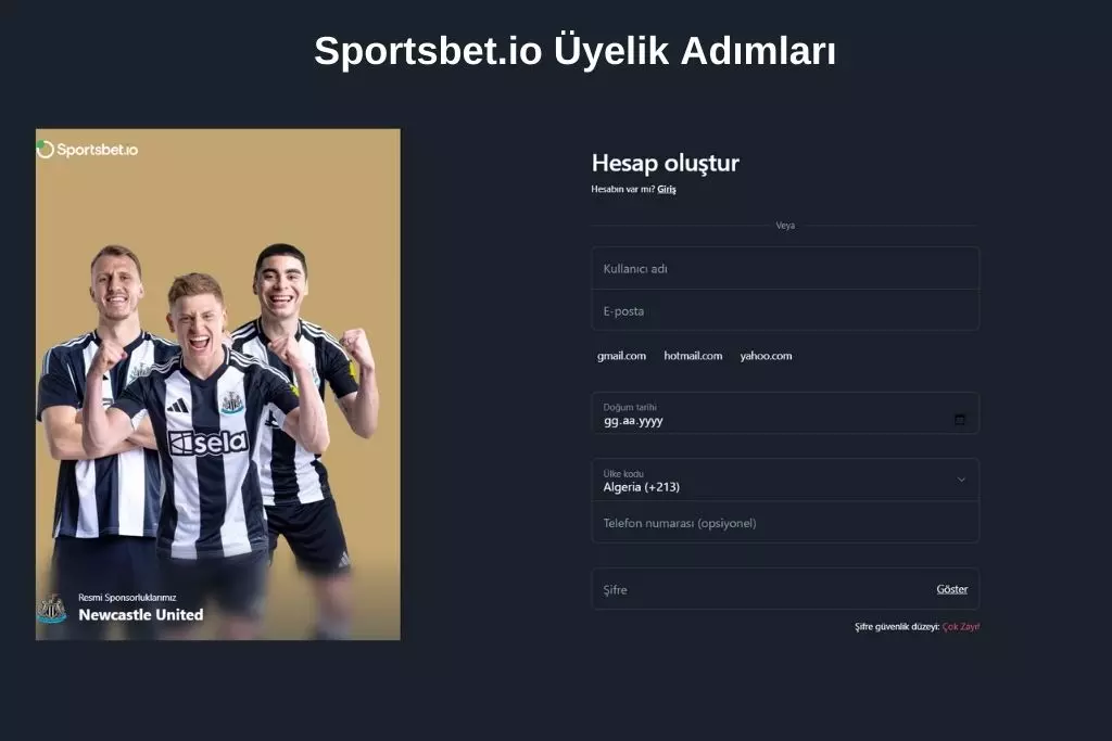 Sportsbet io Üye Olma Rehberi